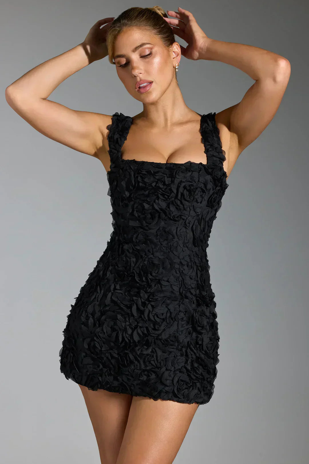 Flower Corset Mini Dress - Flower-White-XS-State of Style