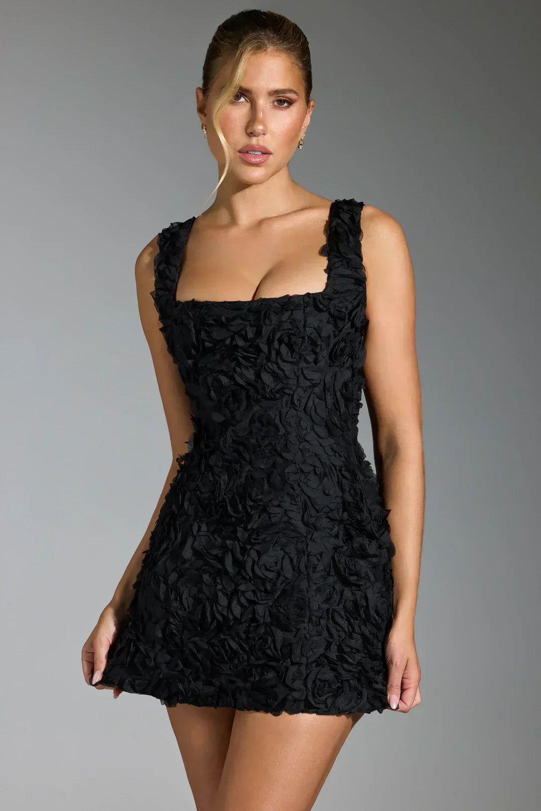 Flower Corset Mini Dress - Flower-White-XS-State of Style