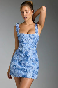 Flower Corset Mini Dress - Flower-White-XS-State of Style