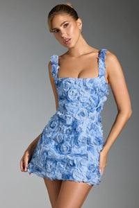 Flower Corset Mini Dress - Flower-White-XS-State of Style