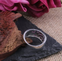 Flower Design Women's Ring | Elegant Floral Jewellery-Green-5-State of Style