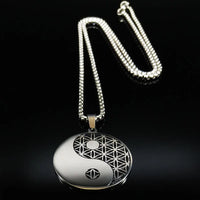 Flower Necklace | Stainless Steel Life Flower Pendant-State of Style