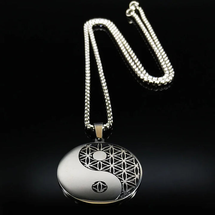 Flower Necklace | Stainless Steel Life Flower Pendant-State of Style