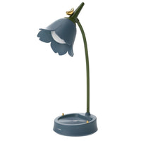 Flower-Shaped Desk Lamp - LumaPetal-Blue-State of Style