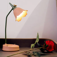 Flower-Shaped Desk Lamp - LumaPetal-Pink-State of Style