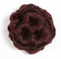 Flower-shaped Hair Clip with Hair Extension – Fiora-Burgundy-State of Style