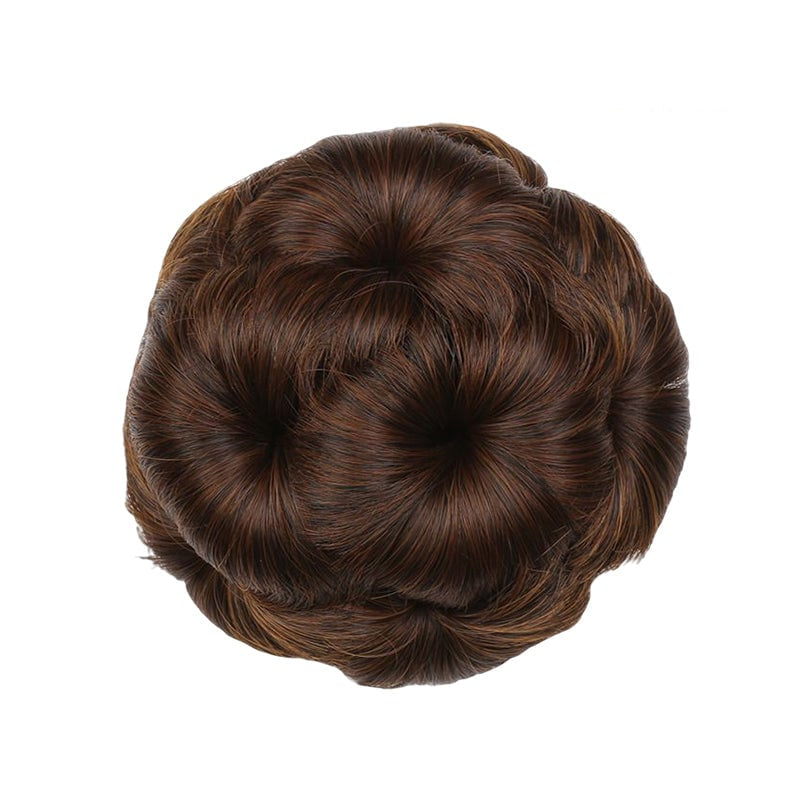 Flower-shaped Hair Clip with Hair Extension – Fiora-Light brown-State of Style
