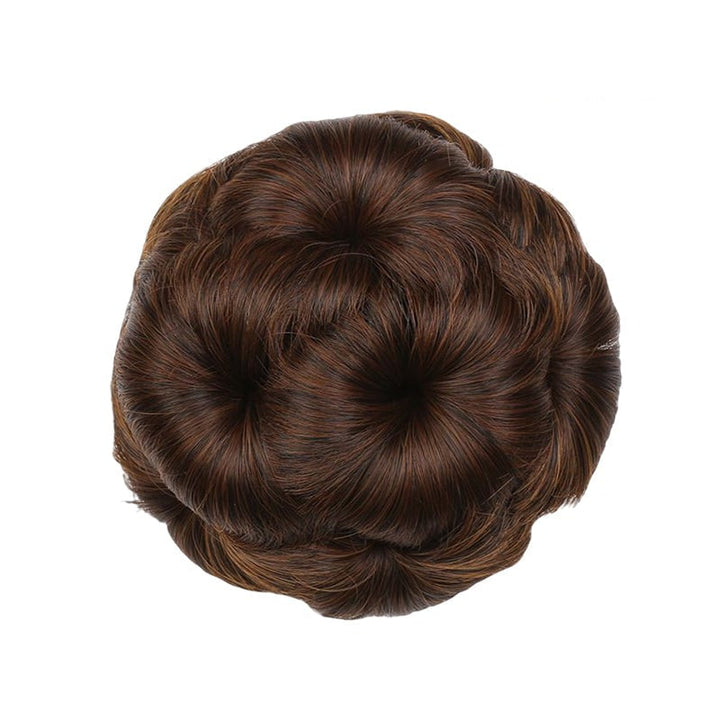 Flower-shaped Hair Clip with Hair Extension – Fiora-Light brown-State of Style