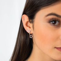 Flower-shaped Zirconia Earrings - Elise-State of Style
