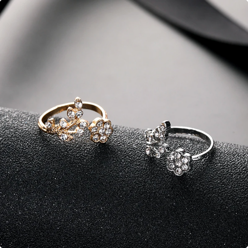 Flower Wish Ring | Elegant Design | Women's Jewellery-Gold-State of Style
