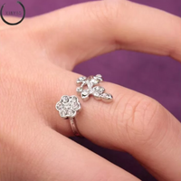 Flower Wish Ring | Elegant Design | Women's Jewellery-Gold-State of Style