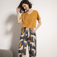 FlowerPyjamas | Soft & Stylish Women's Pyjamas-Blue/Yellow-S-State of Style