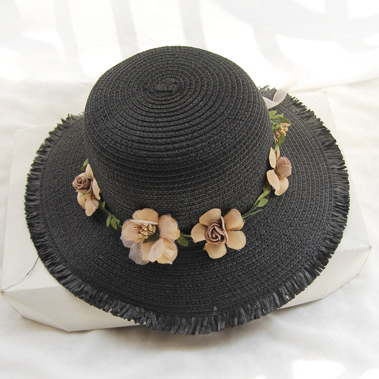 FloweryHat | Stylish & Protective Sun Hat for Women-Black-State of Style