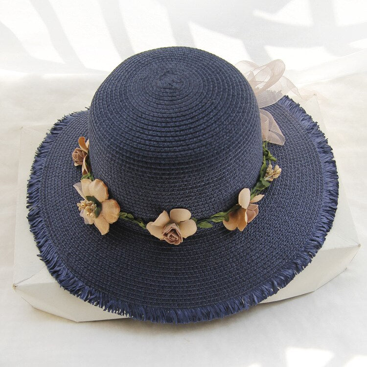 FloweryHat | Stylish & Protective Sun Hat for Women-Navy Blue-State of Style