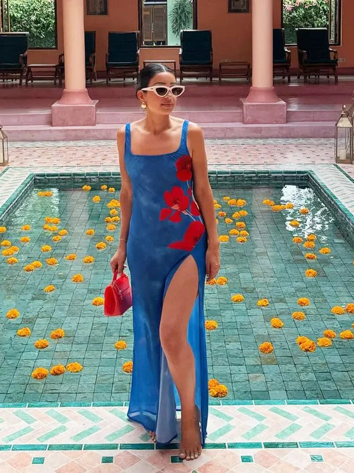Flowy long summer maxi dress with a flowing silhouette – Zelda-S-State of Style
