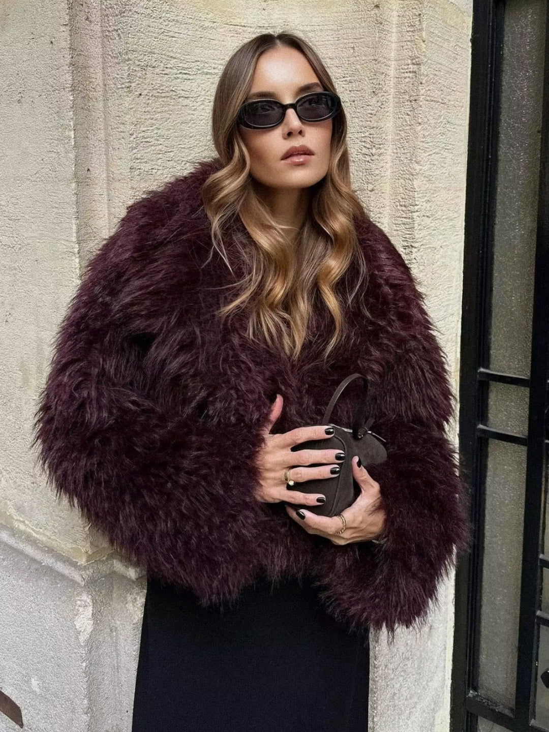 Fluffy Faux Fur Short Coat - Lina-XS-State of Style