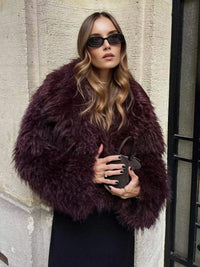 Fluffy Faux Fur Short Coat - Lina-XS-State of Style
