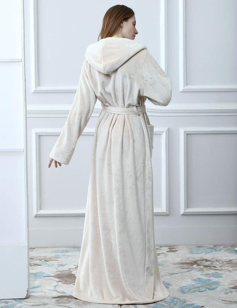 Fluffy Fleece Bathrobe with Hood - CozyFluff-Blue-M-State of Style