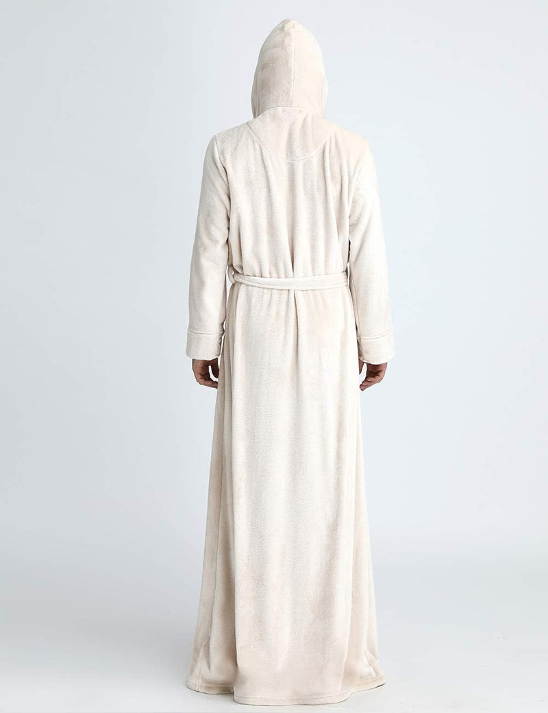 Fluffy Fleece Bathrobe with Hood - CozyFluff-Blue-M-State of Style