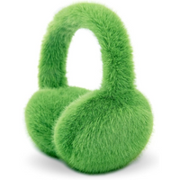 Fluffy Foldable Faux Fur Winter Ear Warmers - FauxSnugs-Green-State of Style