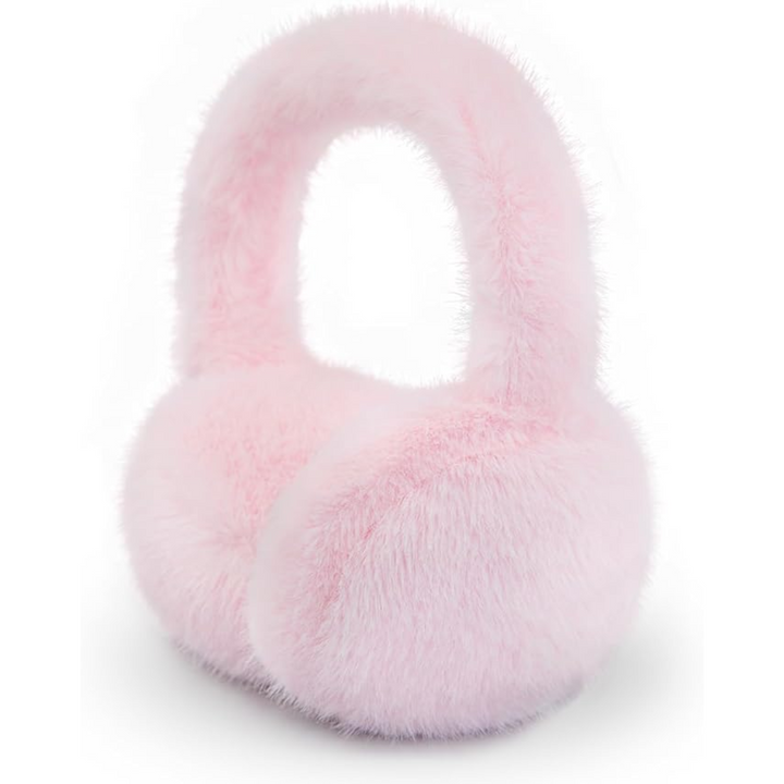 Fluffy Foldable Faux Fur Winter Ear Warmers - FauxSnugs-Light pink-State of Style