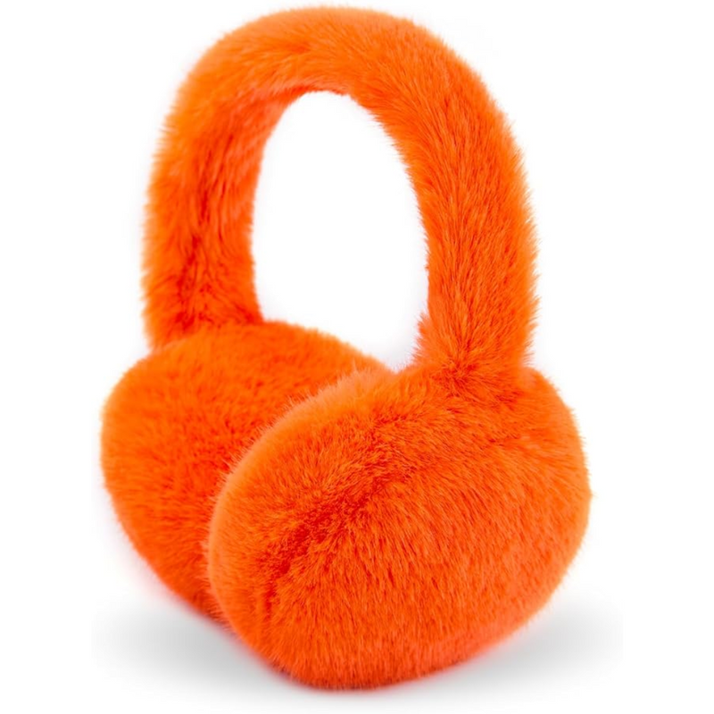 Fluffy Foldable Faux Fur Winter Ear Warmers - FauxSnugs-Orange-State of Style