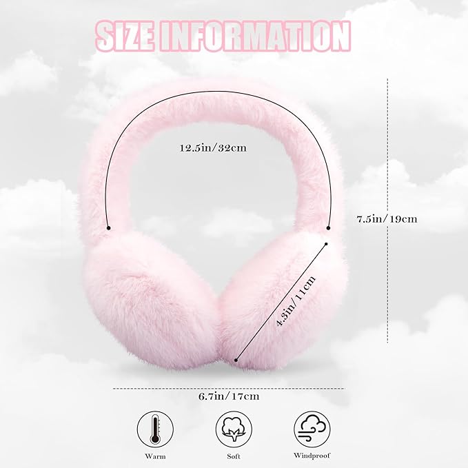 Fluffy Foldable Faux Fur Winter Ear Warmers - FauxSnugs-White-State of Style