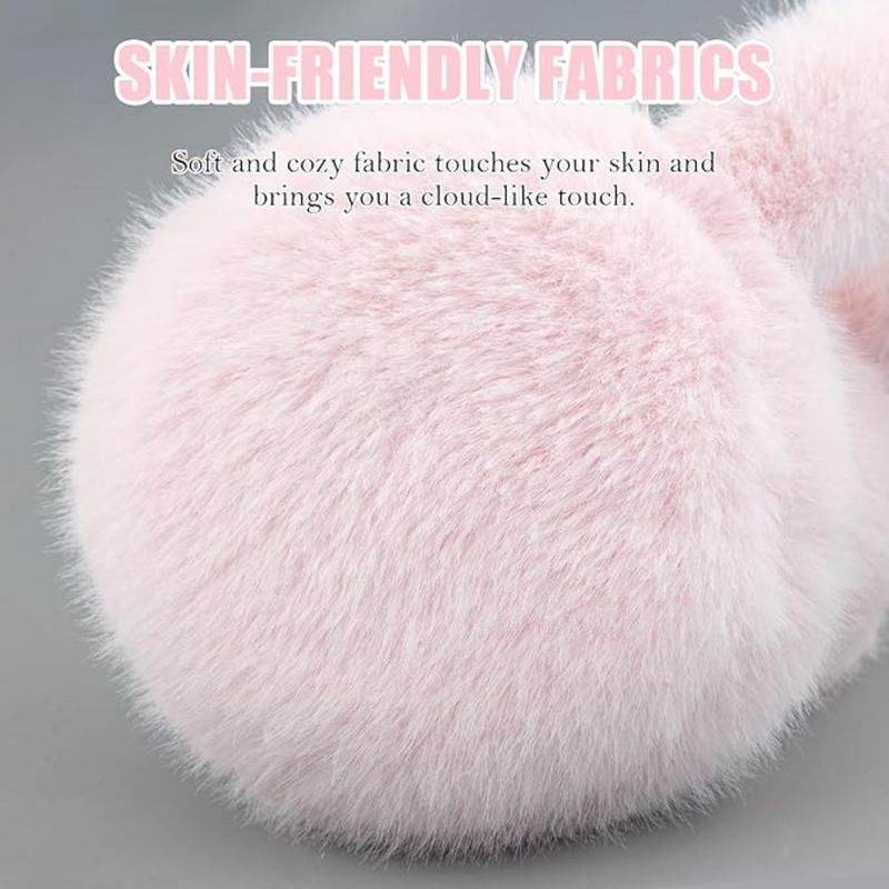 Fluffy Foldable Faux Fur Winter Ear Warmers - FauxSnugs-White-State of Style