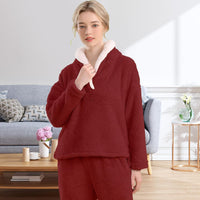 Fluffy Pyjama Set for Women - CozyPlush-Dark blue-S-State of Style