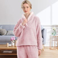 Fluffy Pyjama Set for Women - CozyPlush-Dark blue-S-State of Style