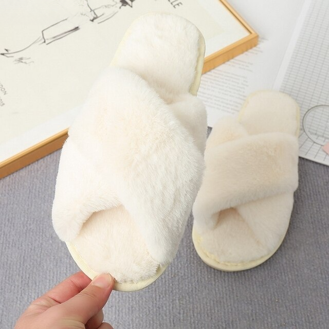 Fluffy Slippers for Women | Warm, Soft & Stylish-White-5.0-State of Style