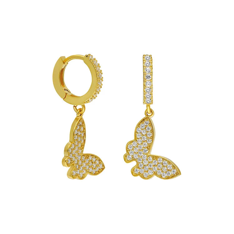 Flying Butterfly Earrings - Vivara-Gold-State of Style
