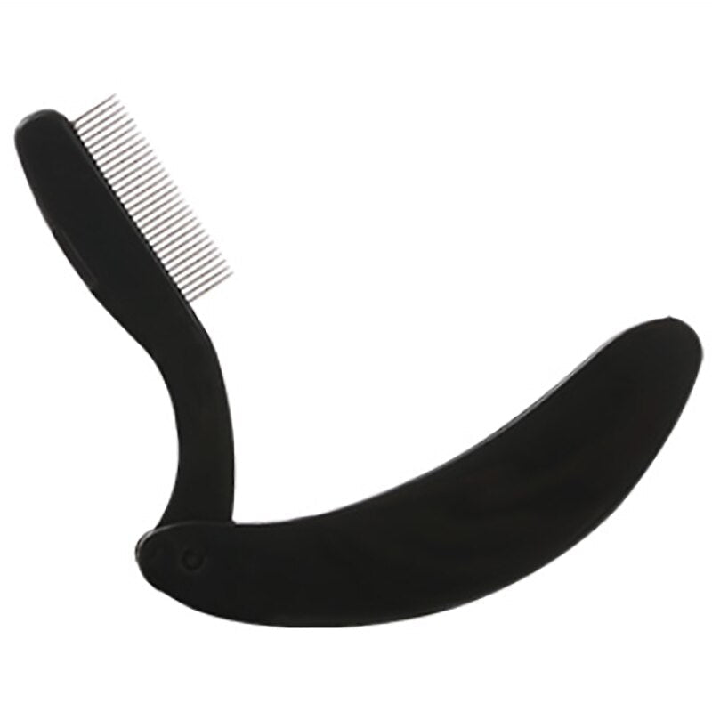 Foldable Eyebrow Extension Brush | Compact & Precise Grooming-Black-State of Style