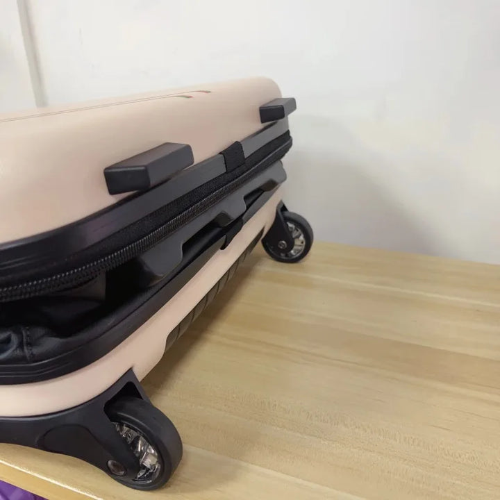 Foldable hard shell suitcase – Porto-Light green-S (42 L)-State of Style