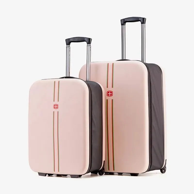 Foldable hard shell suitcase – Porto-Light green-S (42 L)-State of Style