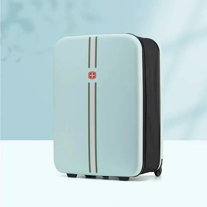 Foldable hard shell suitcase – Porto-Light green-S (42 L)-State of Style