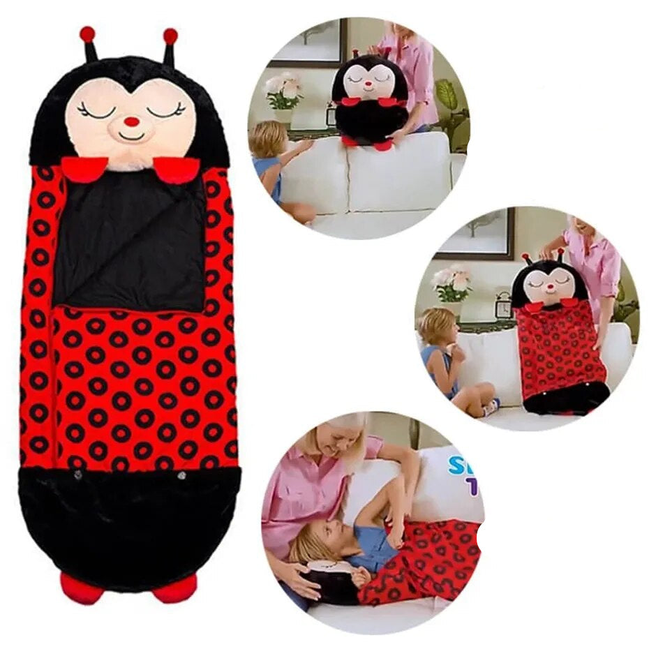 Foldable Kids' Sleeping Bag in Animal Shape – Snoozi-Ladybug-135x50cm-State of Style