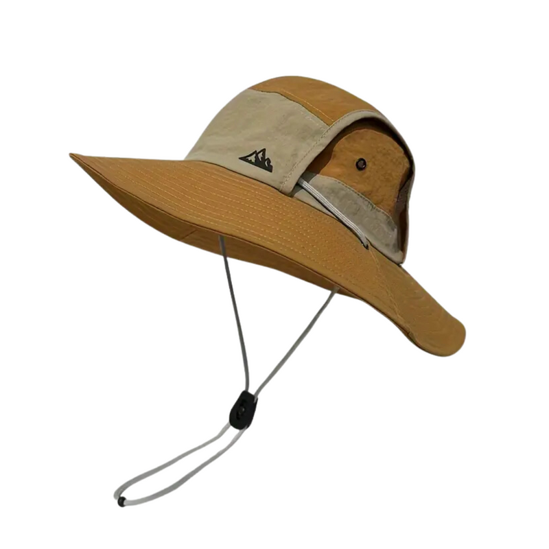 Foldable outdoor sun hat with UV protection – SunGuard Explorer-Camel-State of Style