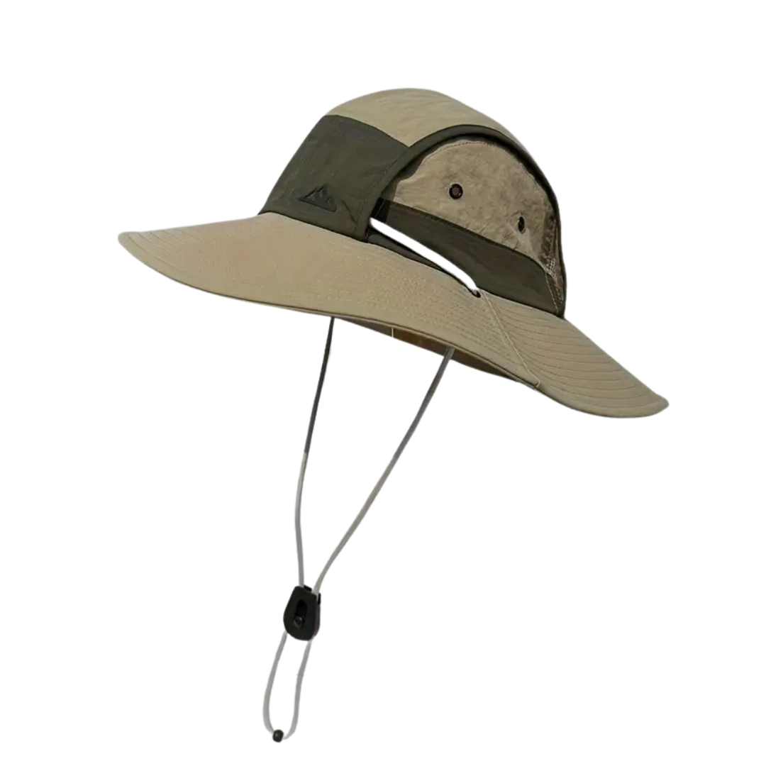 Foldable outdoor sun hat with UV protection – SunGuard Explorer-Khaki-State of Style