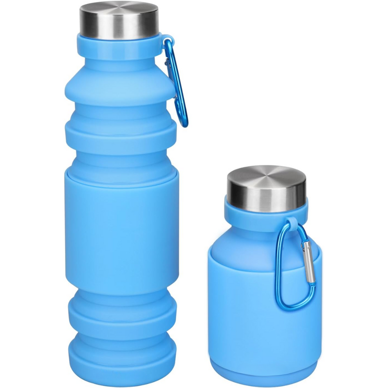 Foldable Shockproof Water Bottle-Blue 500 ml-State of Style