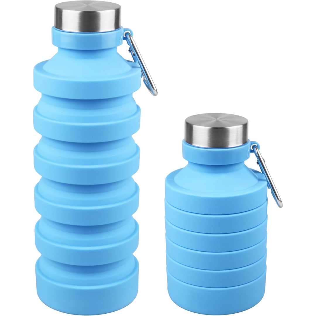 Foldable Shockproof Water Bottle-Blue 800 ml-State of Style