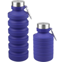 Foldable Shockproof Water Bottle-Marine Blue 800 ml-State of Style
