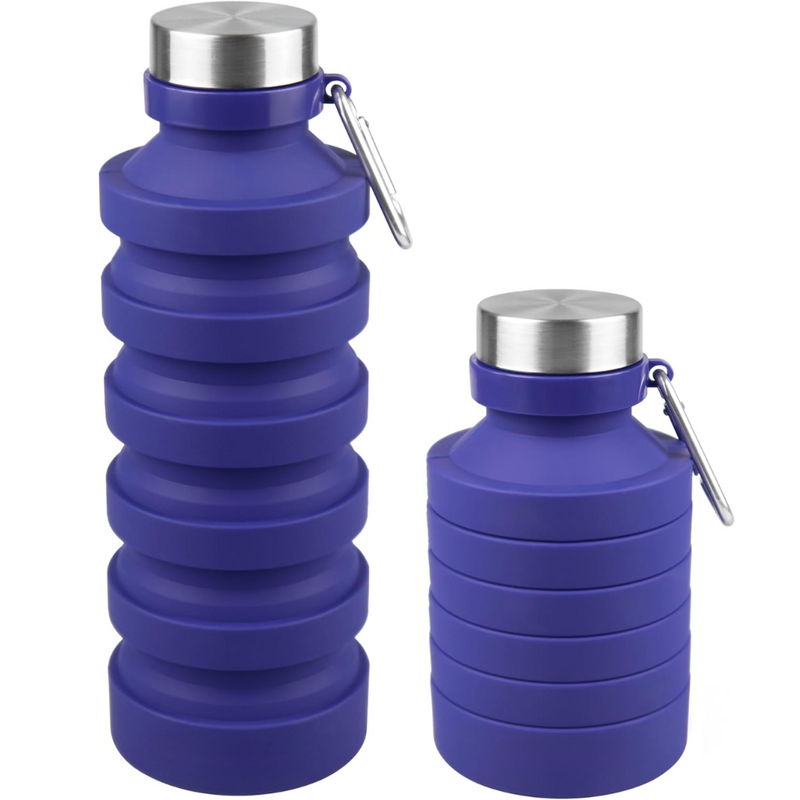 Foldable Shockproof Water Bottle-Marine Blue 800 ml-State of Style