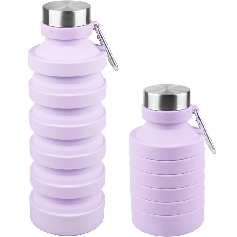 Foldable Shockproof Water Bottle-Purple 800 ml-State of Style