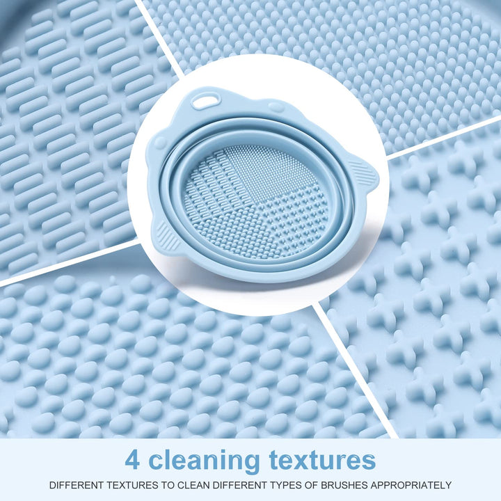 Foldable Silicone Brush Cleaner Bowl-Green-State of Style