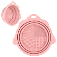 Foldable Silicone Brush Cleaner Bowl-Pink-State of Style