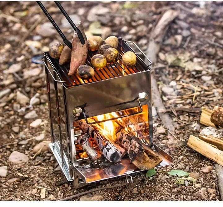 Foldable Stainless Steel Wood Stove - TrailFlame-Medium-State of Style