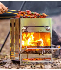 Foldable Stainless Steel Wood Stove - TrailFlame-Medium-State of Style