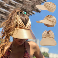 Foldable sun hat with a large brim and UV protection – Babes-Camel-One size fits all-State of Style