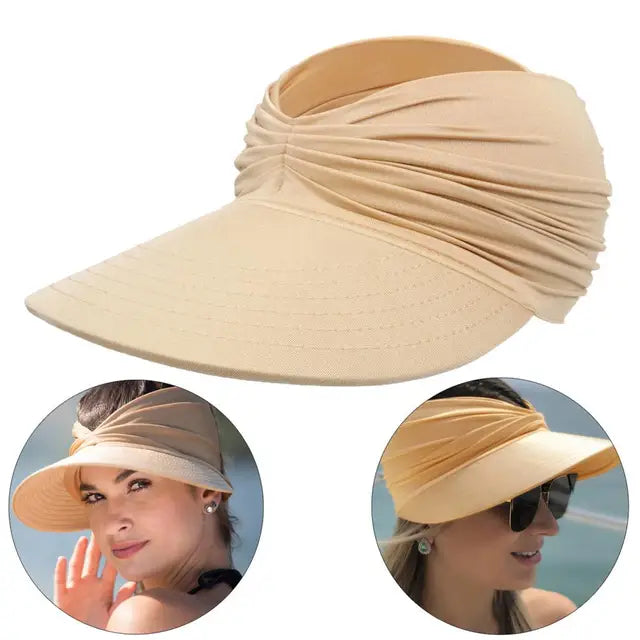 Foldable sun hat with a large brim and UV protection – Babes-Camel-One size fits all-State of Style